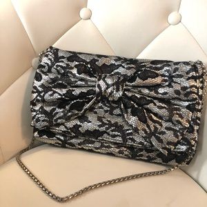 Betsey Johnson bow and lace bag